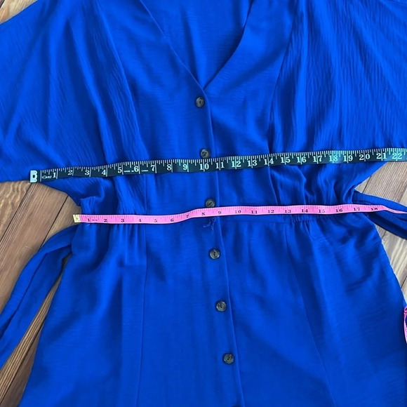 Calvin Klein Blue Casual Button Front Dress - Size 12 - Picture 10 of 10